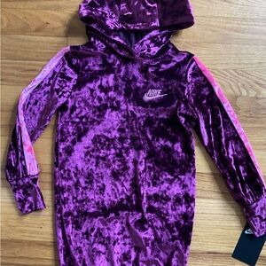 Nike Kids Velvet Purple Hooded dress size 6
